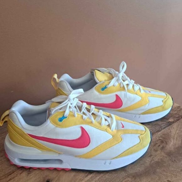 Nike Yellow and Red Sneakers Retro-Inspired Design - Picture 1 of 6